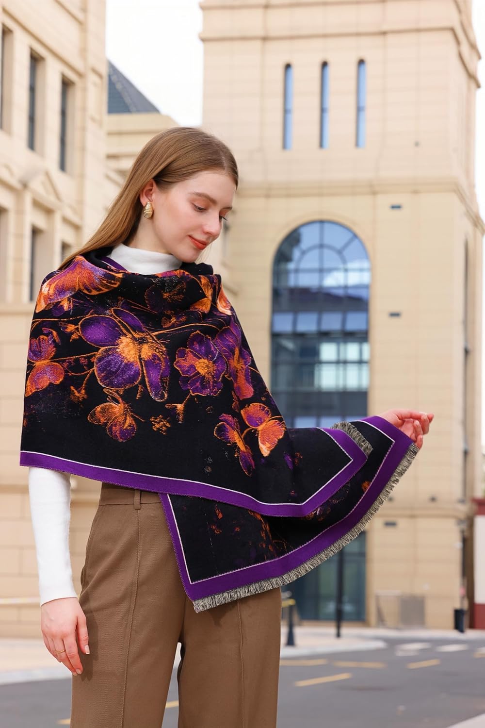 Wander Agio Winter Pashmina Shawls and Wraps Blanket Fashion Shawl Decoration Scarves Handmade Embroider Womens Paisley Scarf - Image 8