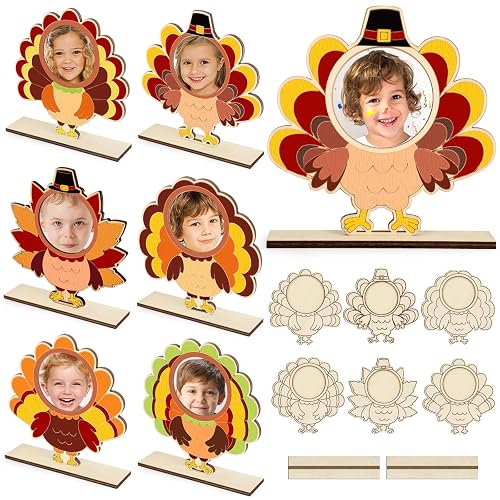 12 Sets Thanksgiving Turkey Crafts Turkey Coloring Photo Frame Color