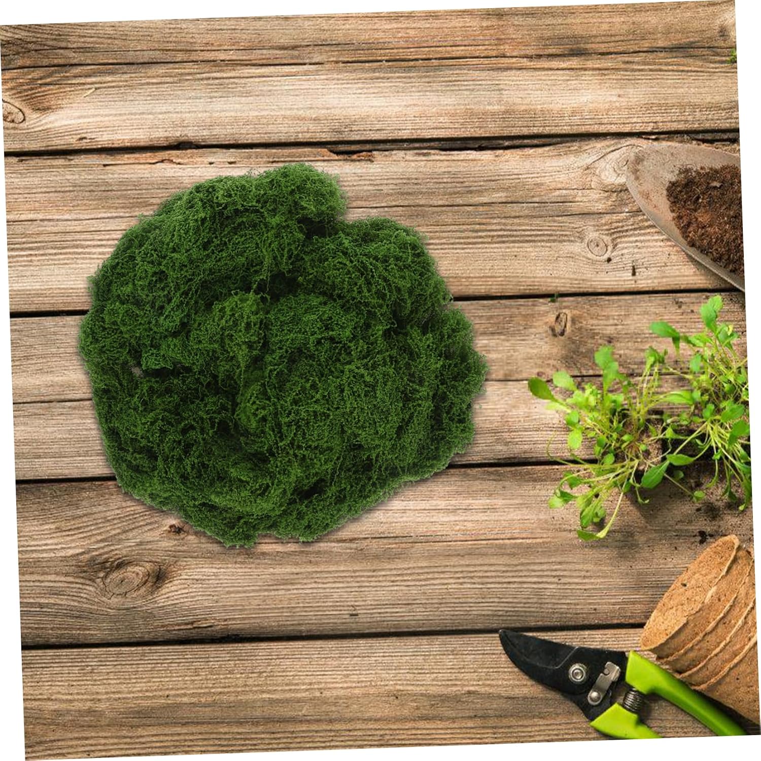 Kisangel Realistic Artificial Moss for Crafts Decorative Balls for Fairy Gardens Indoor Plant Decor