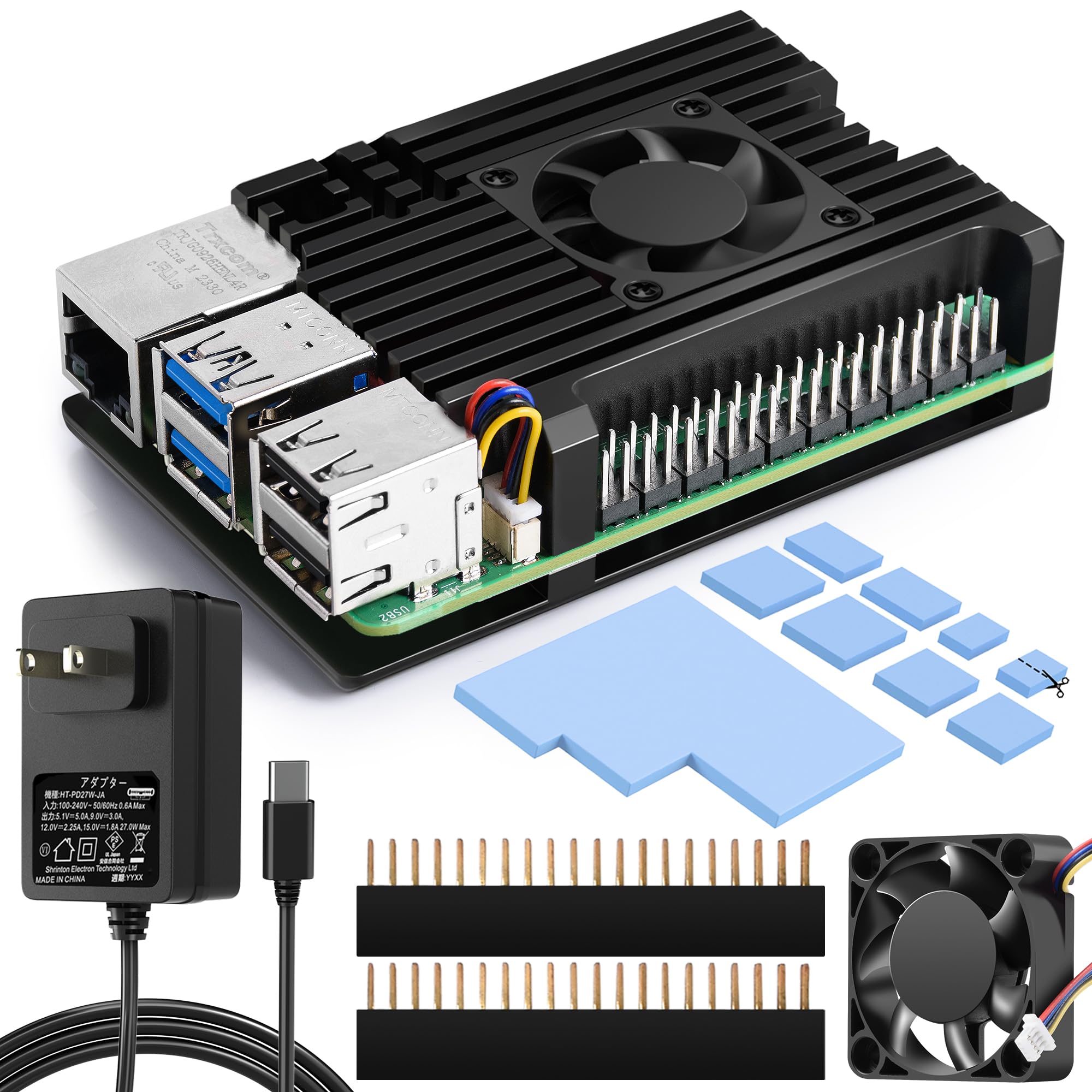 Amazon.co.jp: Smraza Raspberry Pi 5 アルミケース 合金ケース+