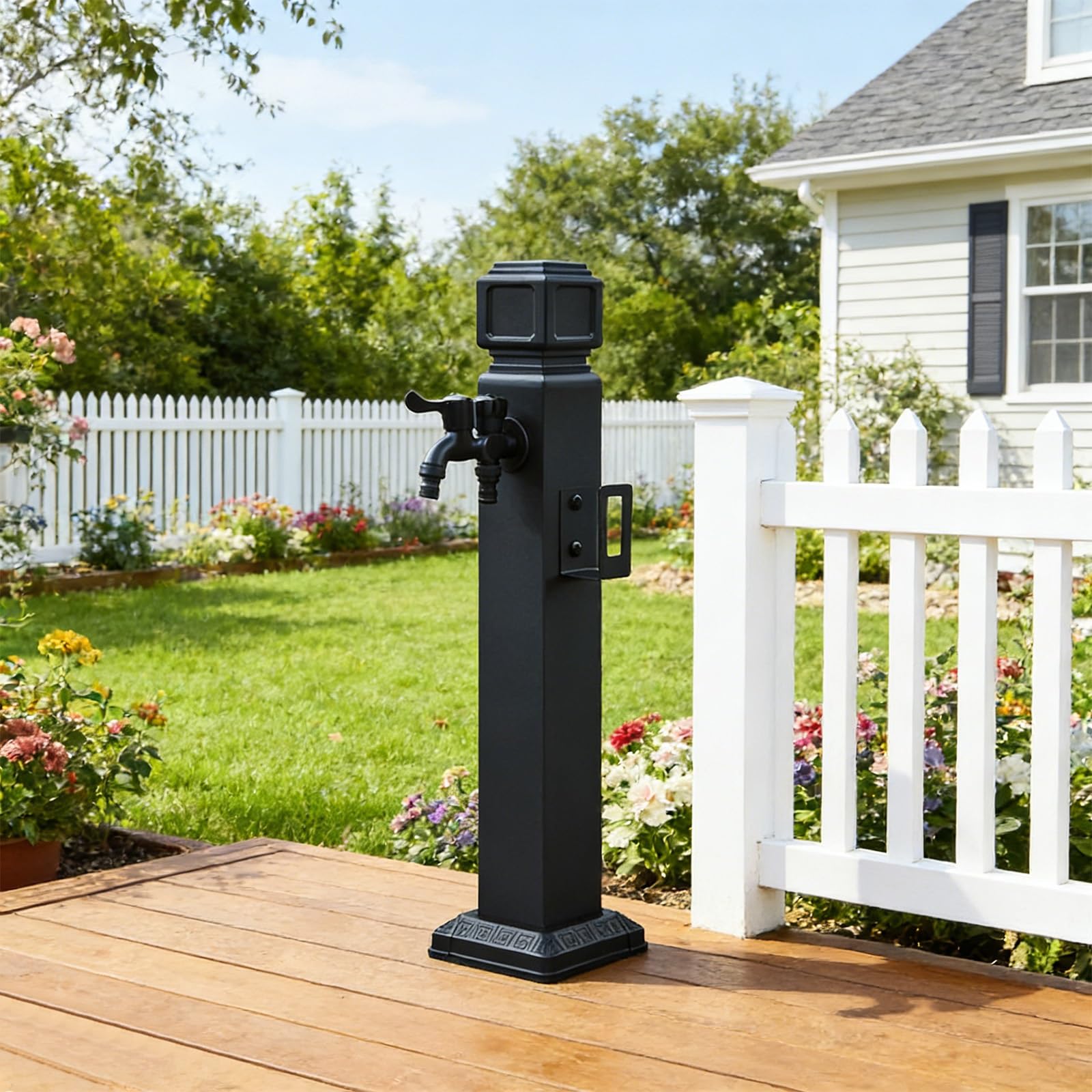 XDLEDMKIZ Water Spigot,Vertical Garden Water Column with Faucet, Freestanding Hose Stand for Outdoor Irrigation and Washing