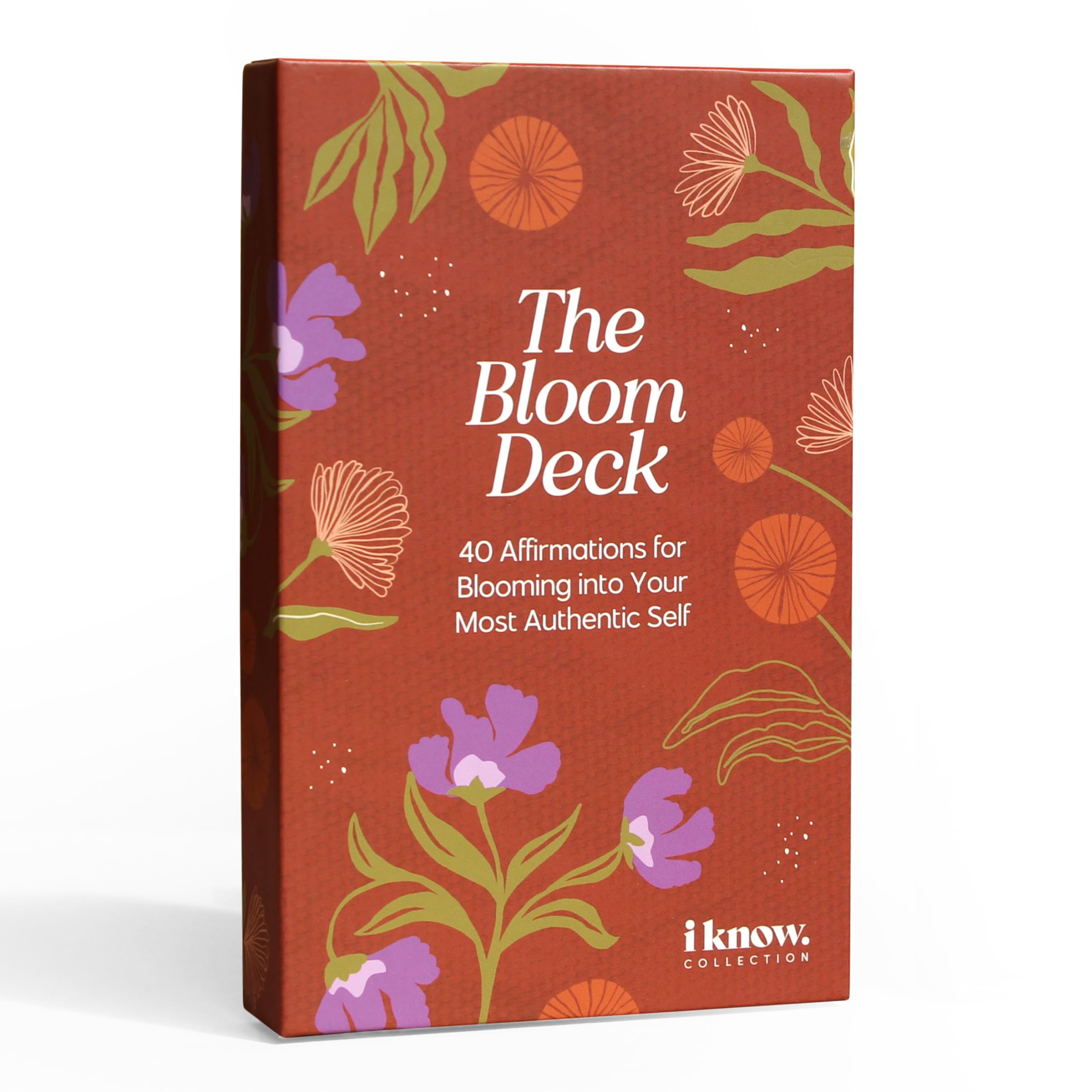 I Know Collection Bloom Affirmation Cards Deck – Beautiful Oracle Cards for Self-Care – Beautifully Designed Positive Affirmation Cards 40pcs – Thick Cardboard Inspirational Cards for Women