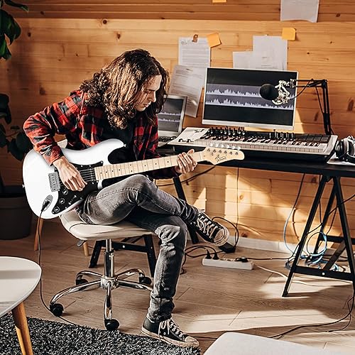 Miniatura 7 de GLARRY - Guitarra eléctrica de tamaño completo para principiantes amantes de la música, con amplificador de 20 W y accesorios y bolsa para guardarla.