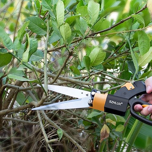 Miniatura 7 de SZHLUX Tijeras de césped giratorias de 360 grados, cortador de césped ultra afilado con cuchillas de acero inoxidable de 5 pulgadas, tijeras de