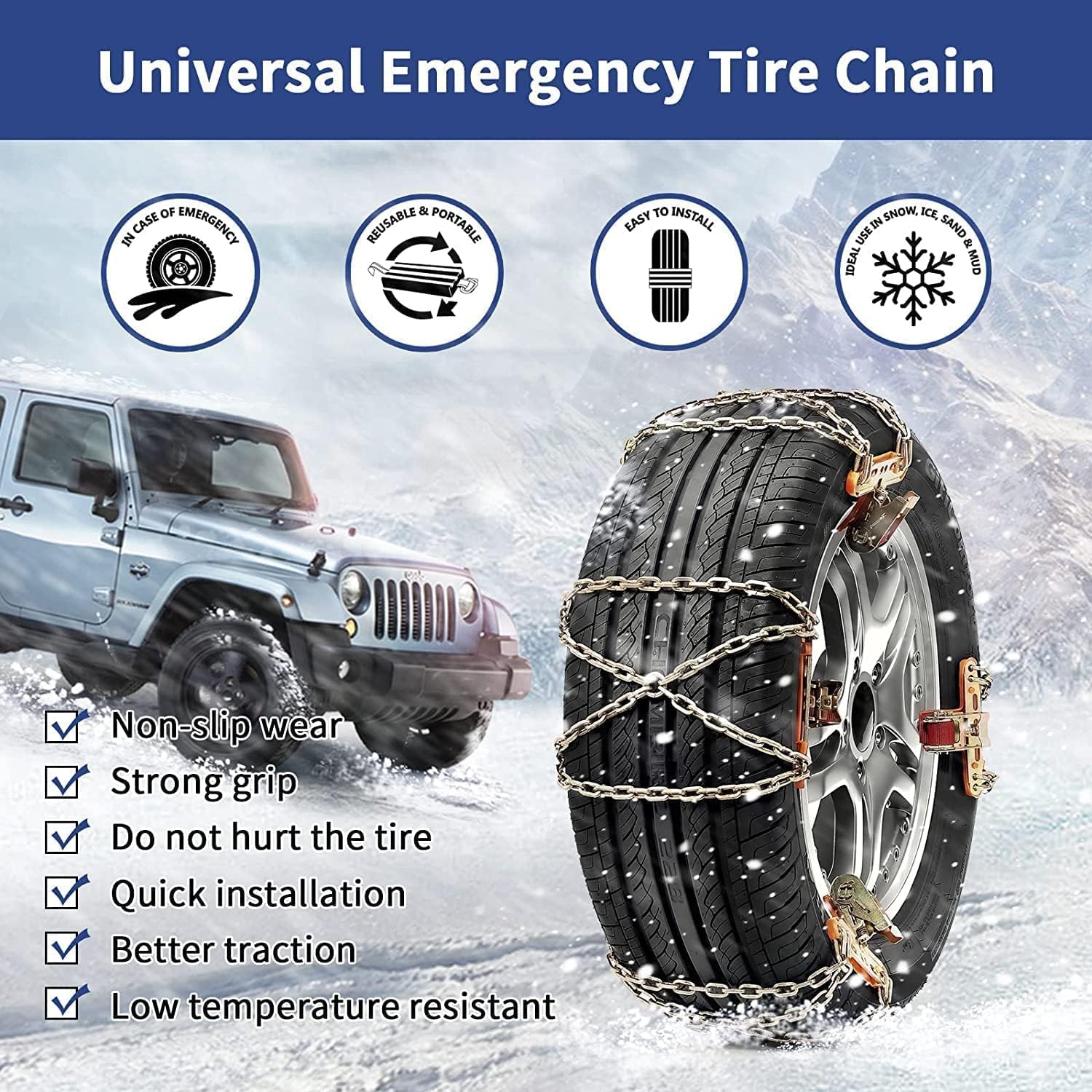snow chains for winter days