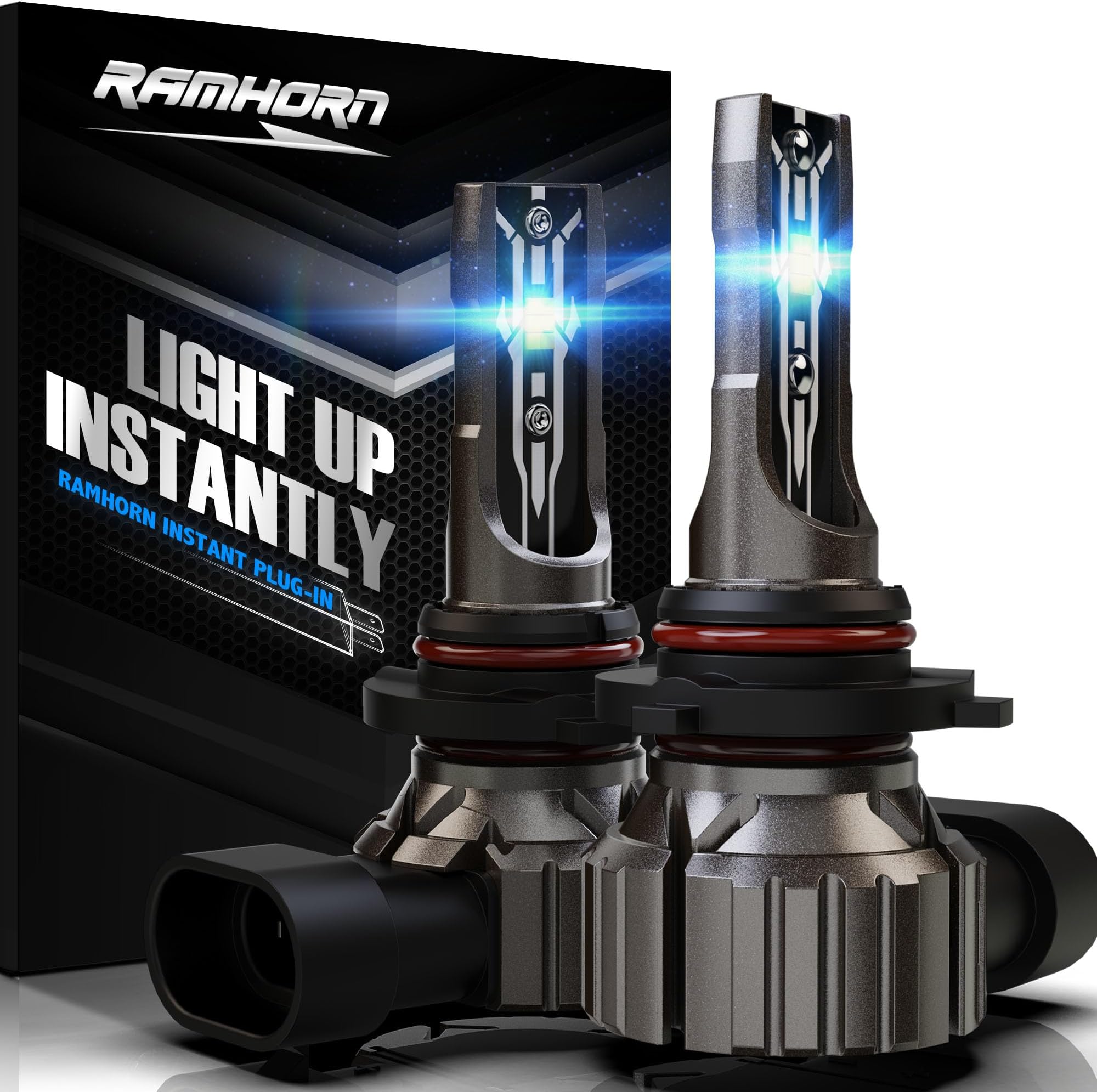 - RAMHORN 9005 Light bulbs, 300% brightness Upgraded, 1:1 Mini Size Plug and Play Fog Light Pack of 2