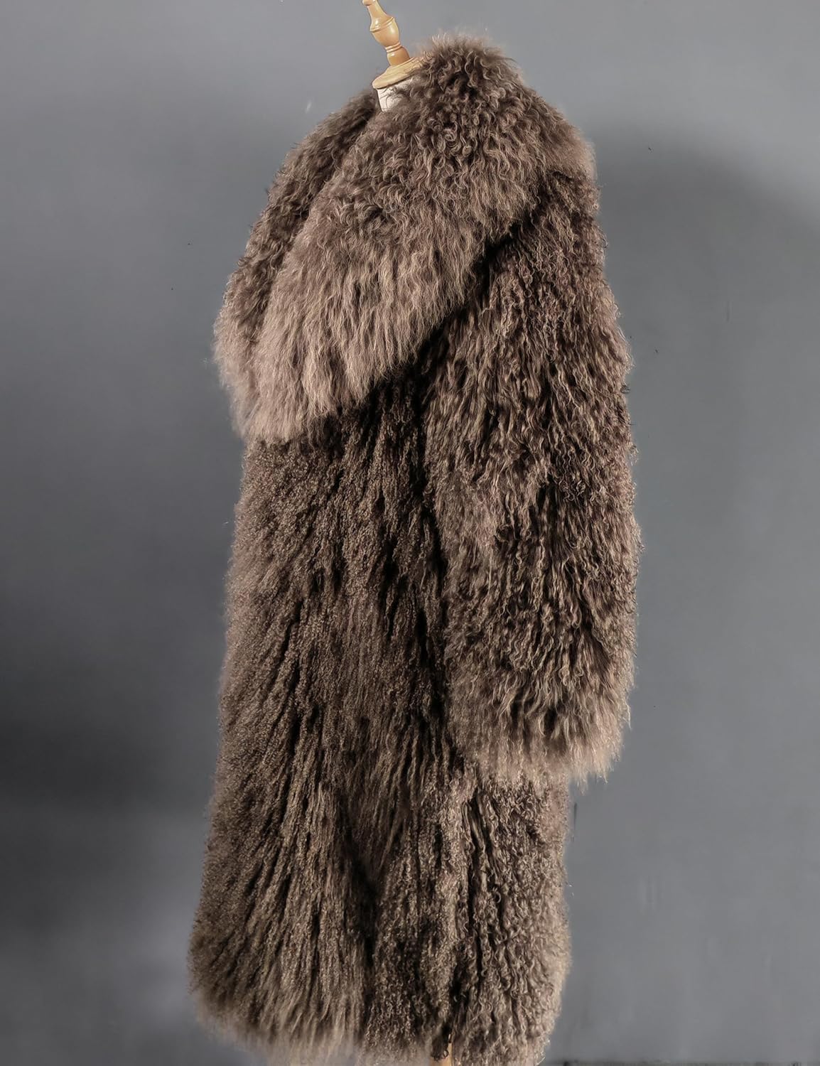 Women's Genuine Mongolia Sheep Fur Coat Winter Warm Long Fur Jacket Ladies Overcoat - Image 5
