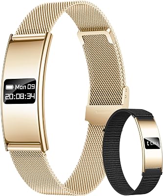 Fitness Tracker Smartband Bracciale Donna: Smart Band con Cardiofrequenzimetro SpO2 Stress Sonno Ciclo Fisiologico 5ATM Impermeabile e Modalità Sport Multiple Contapassi Smartwatch per IOS e Android