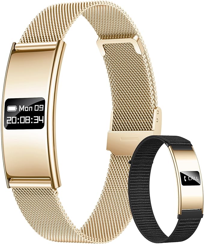 Fitness Tracker Smartband Bracciale Donna: Smart Band con Cardiofrequenzimetro SpO2 Stress Sonno Ciclo Fisiologico 5ATM Impermeabile e Modalità Sport Multiple Contapassi Smartwatch per IOS e Android