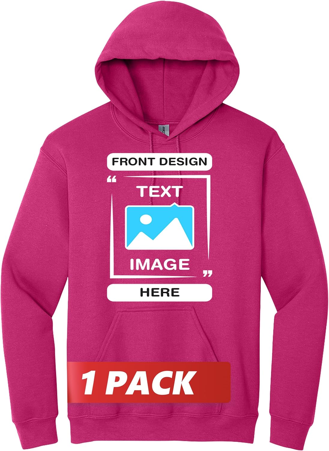 Gildan Custom Sweatshirt - Personalized Image Unisex Sweatshirt - Customized Add Your Text Photo Hoodies - Men Women Adult