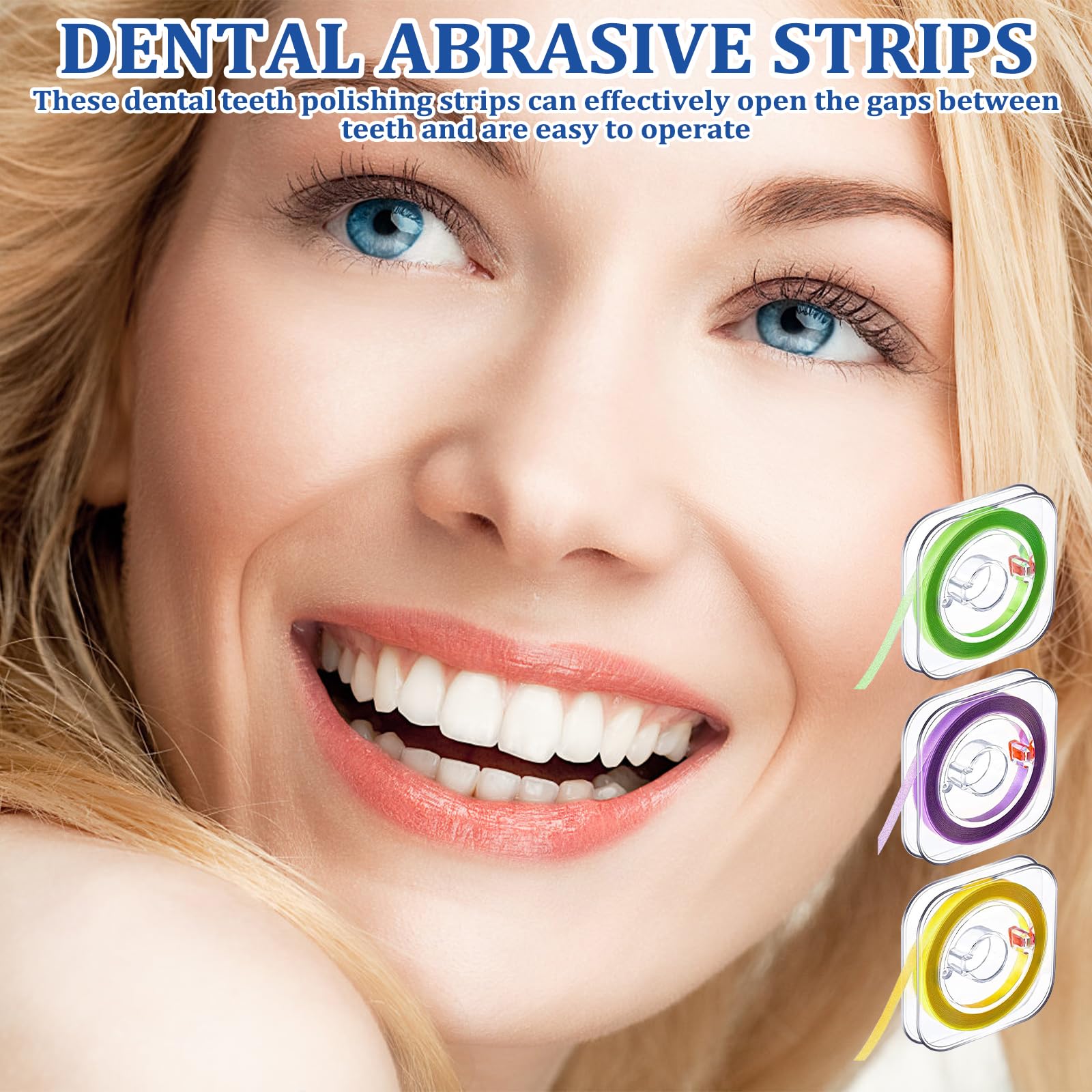 Papel de Lija Interdental Tiras de Lijado Dental 3 Volúmenes para Limpieza Bucal