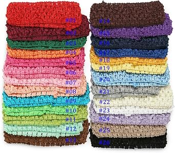 QandSweet Baby Girls Stretch Headbands Crochet Stretchy Hair Bands DIY Accessories for Flower Or Bows