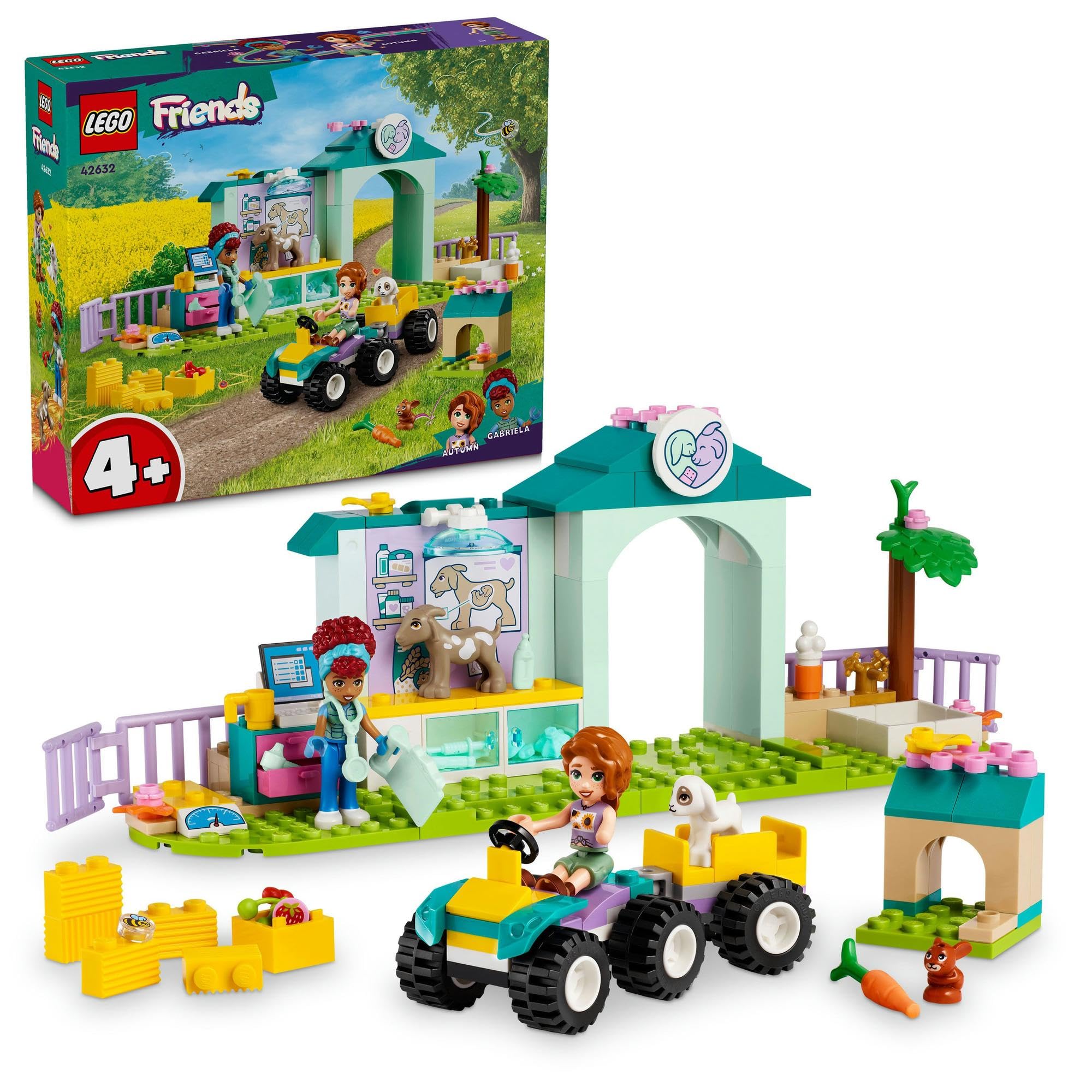 Lego 42632 Friends Animal Clinic Toy Toy Present, Blocks, Boys, Girls, Children, 4, 5, 6 Years, Animals, Animals, Pretend Play, Car, Mini Car