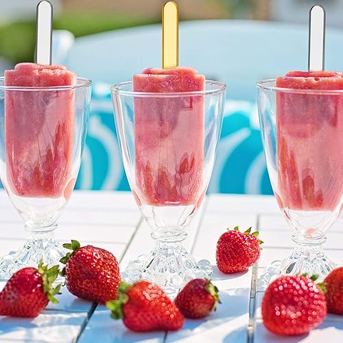 Miniatura 3 de 30 Piezas Palitos para Cakesicles Dorados y Plateados de 4.5 Pulgadas Reutilizables de Acrílico Juego de Palitos para Cake Pops de Helado