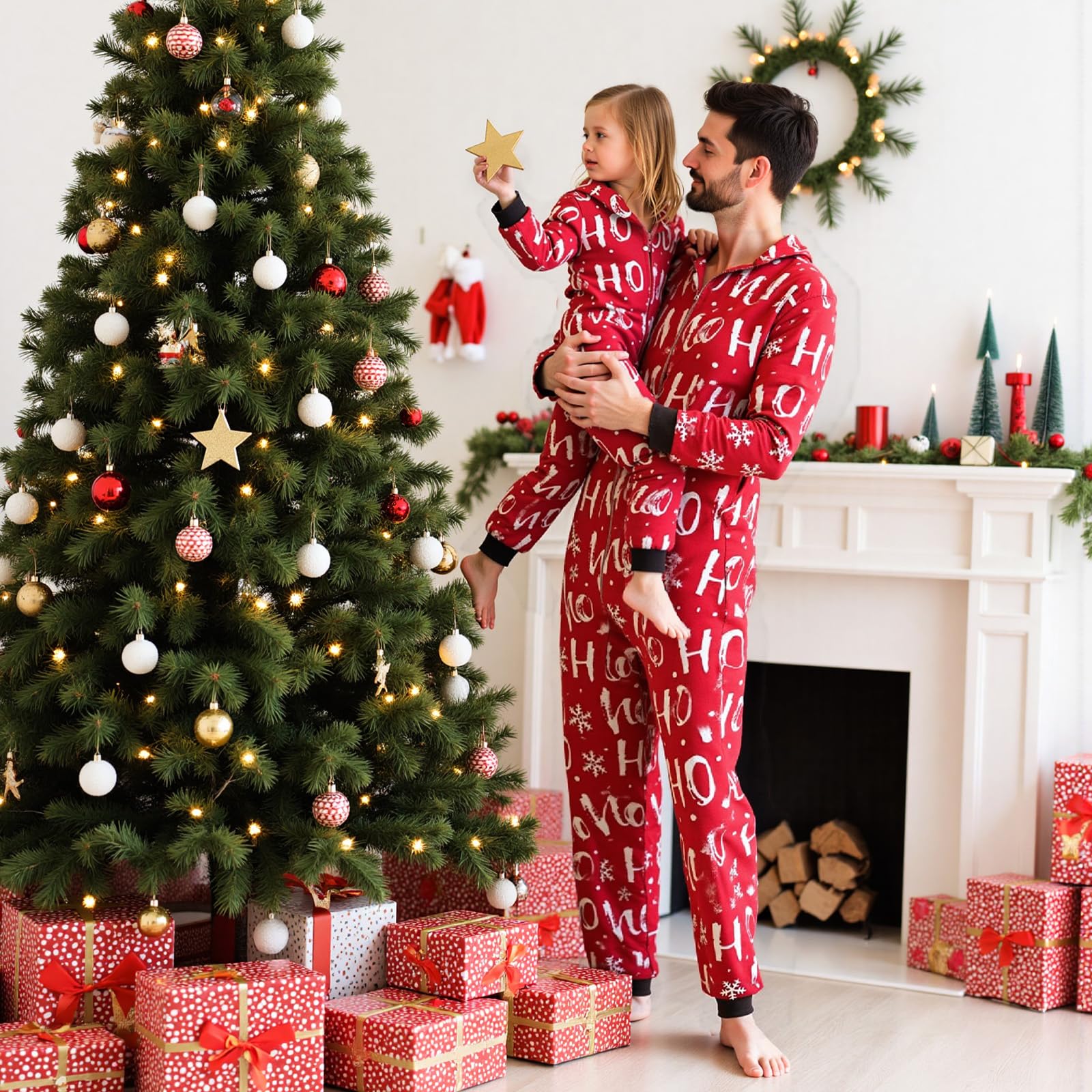 Neufigr Family Christmas Pajamas Matching Sets, Christmas Onesie Holiday Family Sleepwear Sets