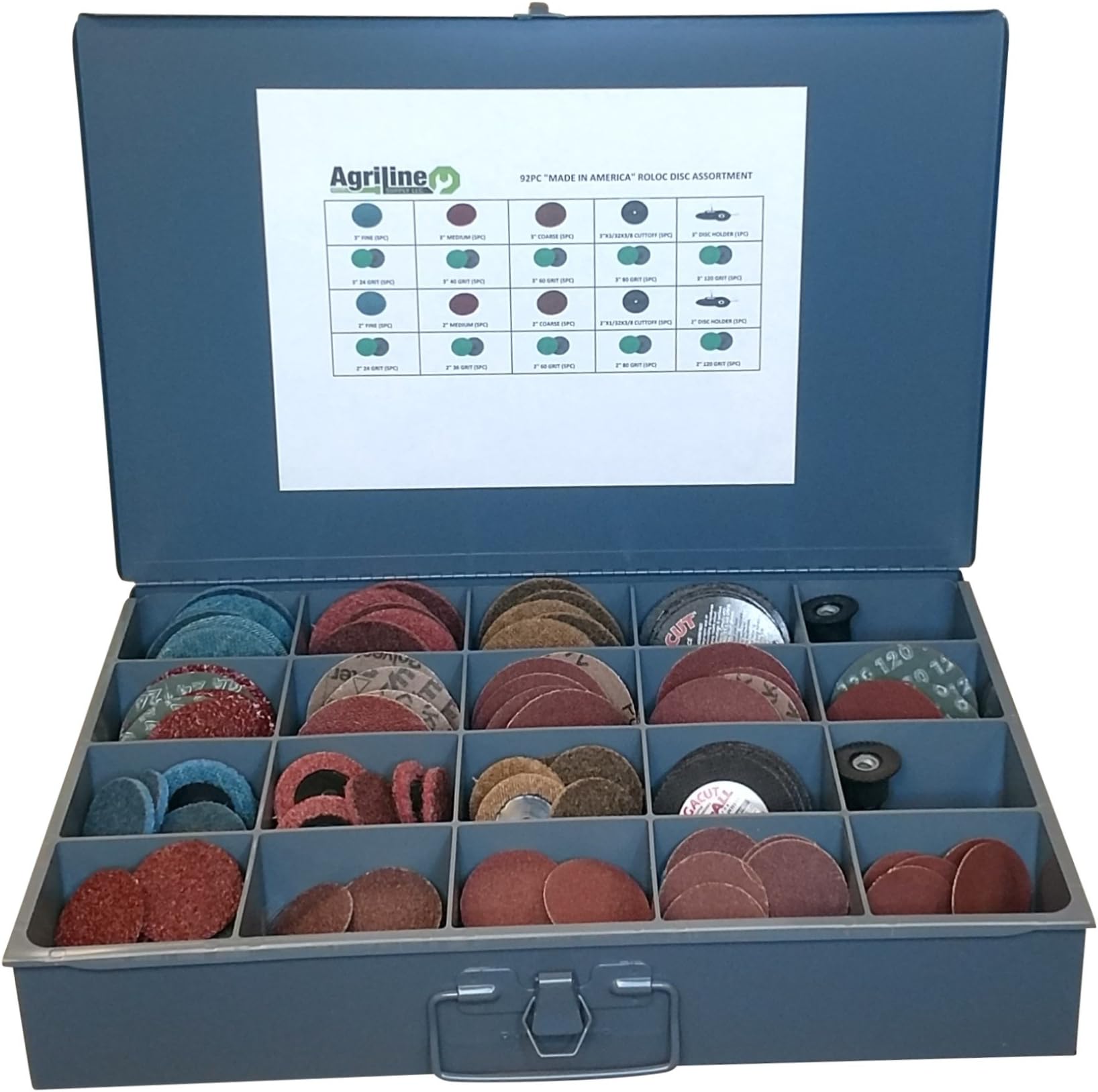 MADE IN THE USA 92 PC ROLOC QUICK CHANGE ASSORTMENT KIT