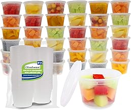 Freshware Food Storage Containers [36 Set] 16 oz Plastic Deli Containers with Lids, Slime, Soup, Meal Prep Containers, BPA Free, Stackable, Leakproof, Microwave, Dishwasher and Freezer Safe
