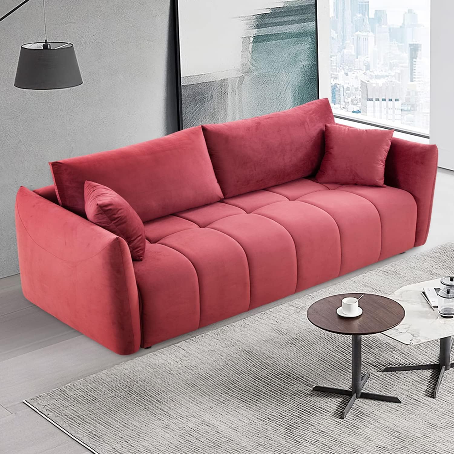 kevinplus 85'' Modern Sofa Couch for Living Room, Futon