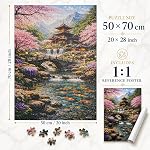 Puzzles pour adultes 1000 pièces Cerise Blossom Impossible dur difficile Challenging Puzzle pour les adultes 1000pc Puzzles Mountain Forest Flower Lake Park Paysage Puzzle 28 x 20 de pouce