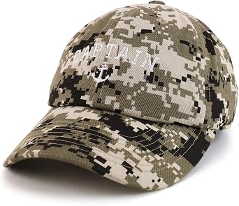 Trendy Apparel Shop Captain Anchor Embroidered Soft Crown 100% Brushed Cotton Cap