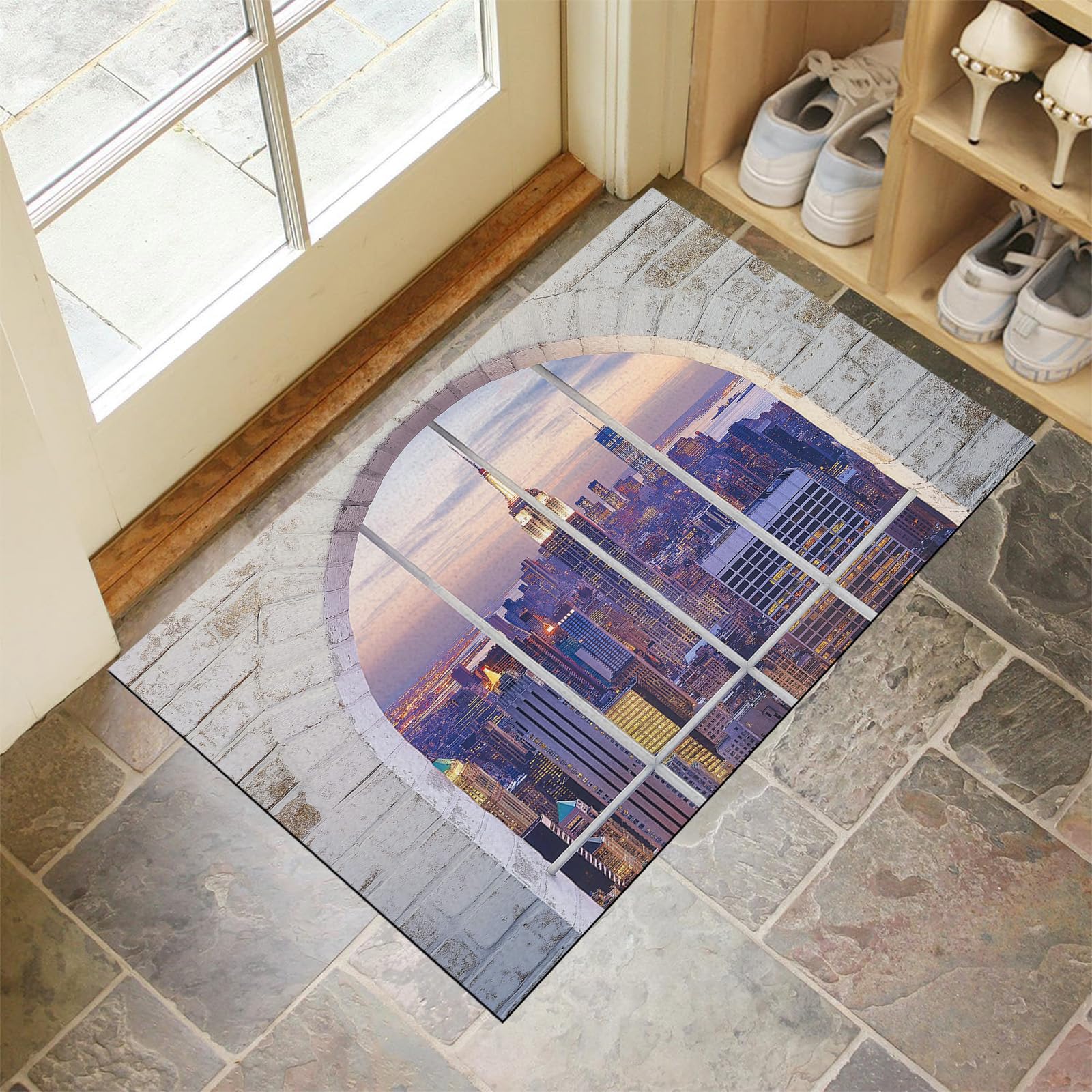 Paillasson intérieur extérieur 50x80 cm tapis entrée imperméable lavable balcon
