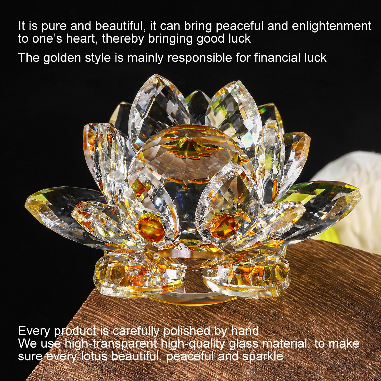 Amazon.com: Sparkle Crystal Lotus Flower - 4'' Hue Reflection