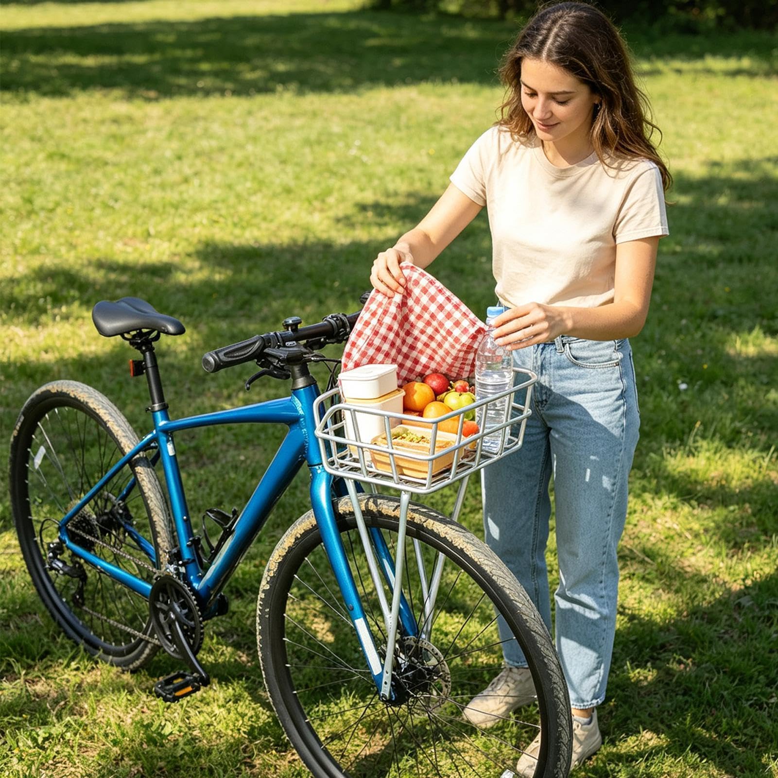 Panier Vélo Organisateur Léger en Maille Et De Grande Capacité
