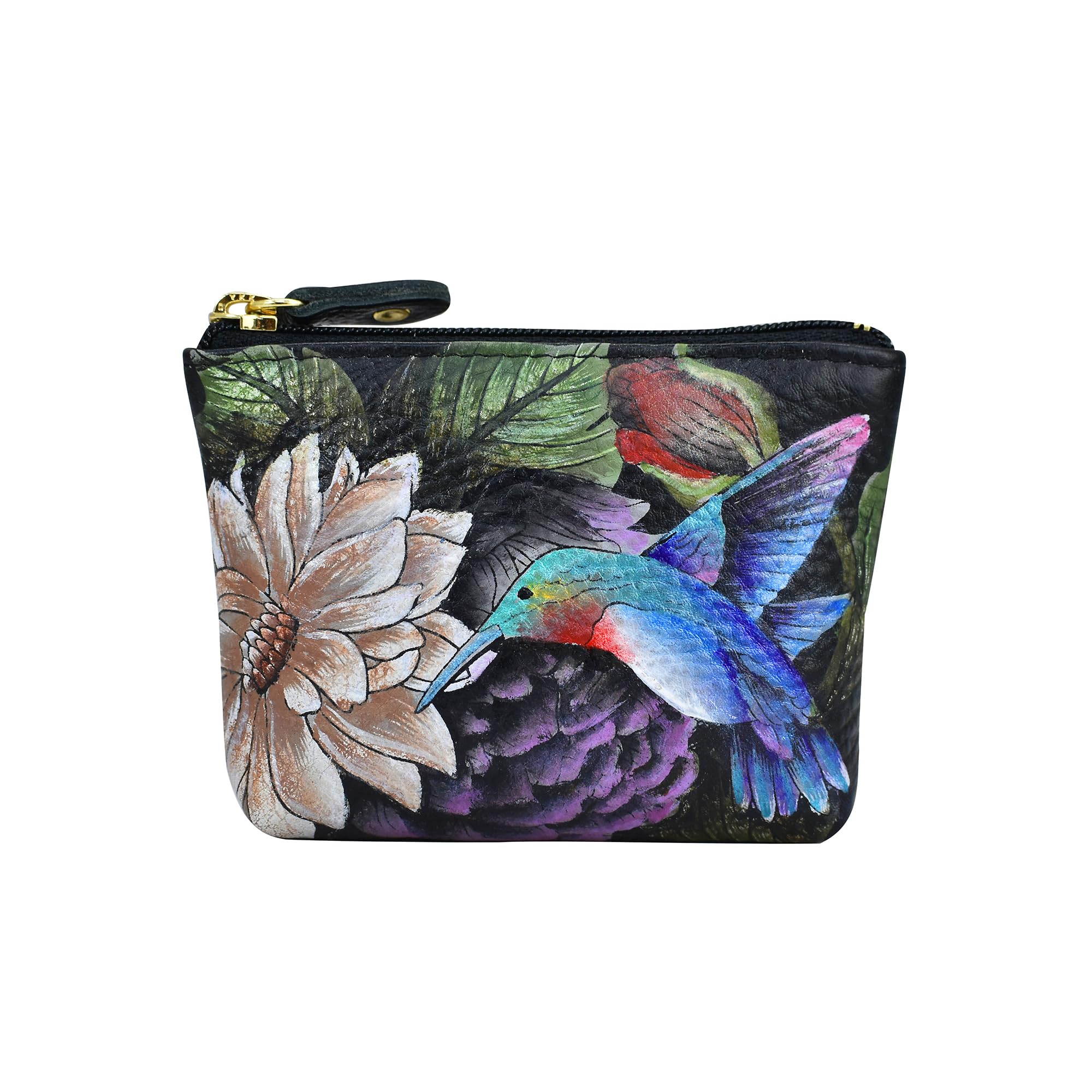 Anuschka Women’s Leather Coin Purse | Genuine Soft Leather | Hand-painted Original Art