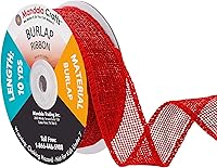 Vista 21 de Mandala Crafts Cinta de arpillera turquesa con alambre de 1 pulgada de ancho para manualidades, rollo de 10 yardas de cinta rústica de arpillera