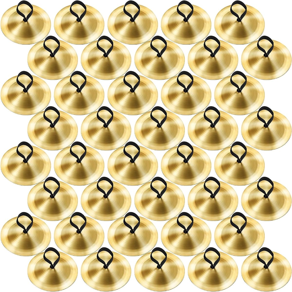 40 Pcs Finger Cymbals Belly Dancing Musical Instrument Percussion Zills Instruments for Adults Dancer Party Show Festival Performance(Gold)