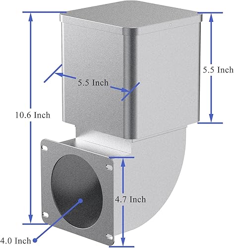 Miniatura 6 de Cubierta de ventilación para secadora Exterior, Se ajusta a tubo de 4", Caja de ventilación para secadora de aleación ultradurable, Juego de