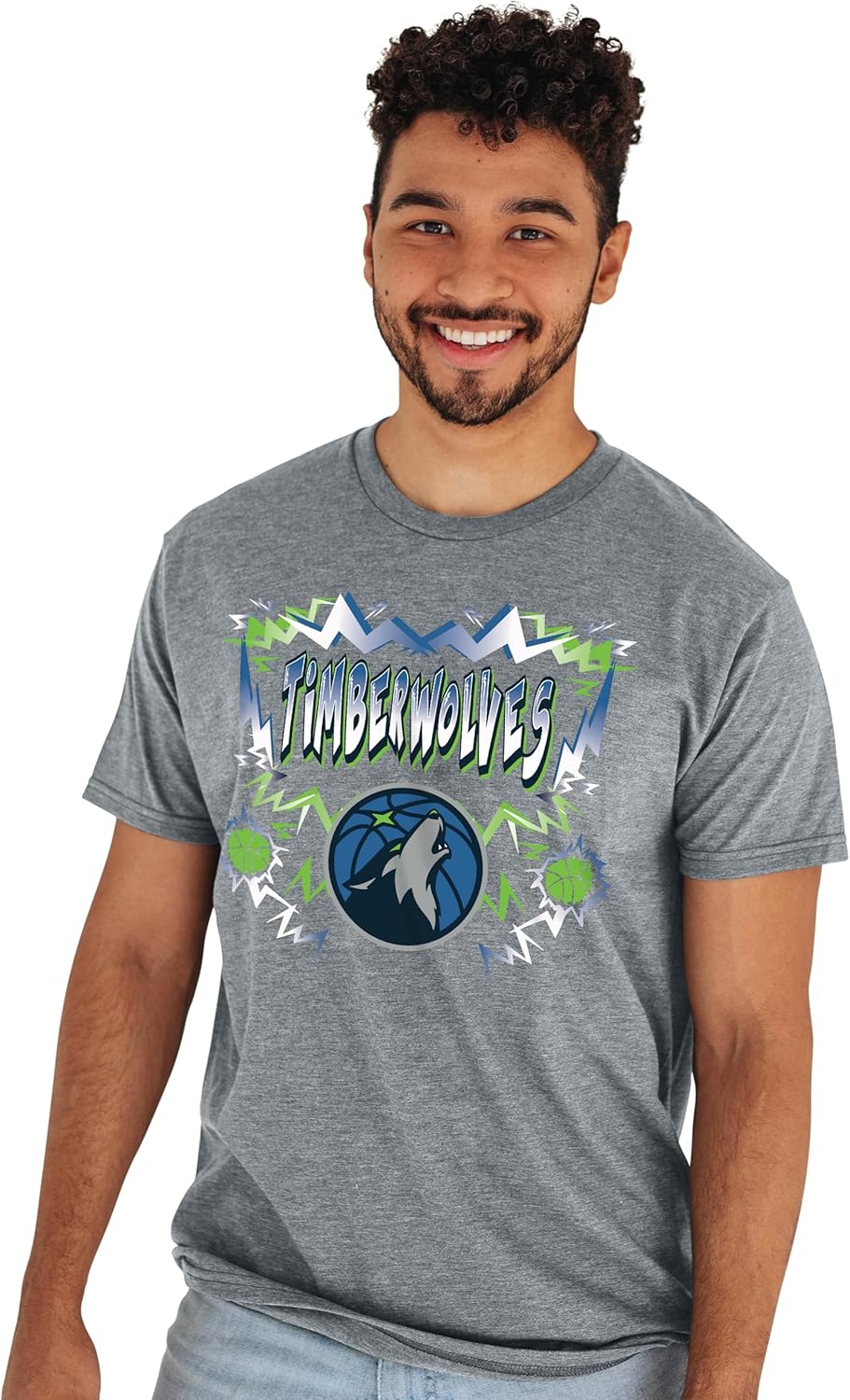 Blue 84 NBA Unisex-Adult NBA Officially Licensed T-Shirt Heathered Alternate Color Basketball