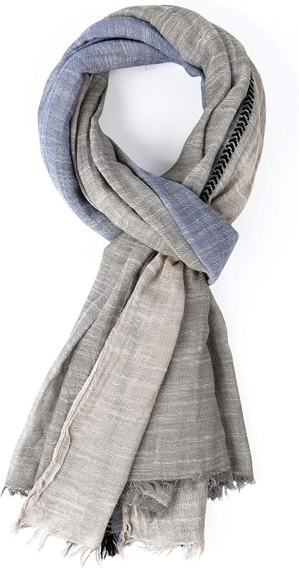 GERINLY Color Block Summer Scarf for Men Long Neck Wraps Shawl Urbanstyle Scarf Gift for Men
