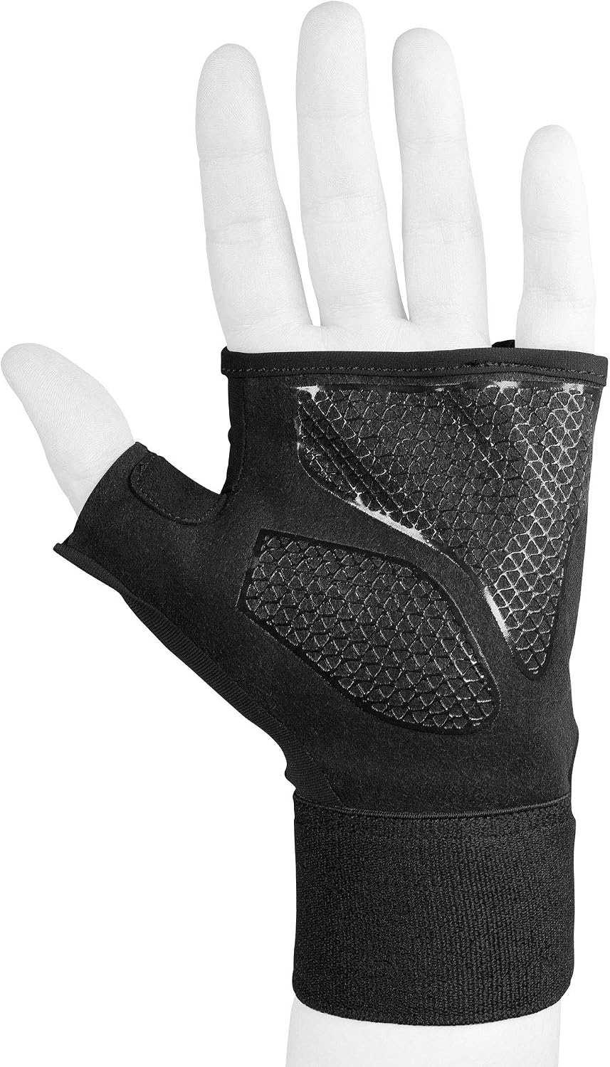 VIRTUE Breakout Gloves - Multi-Sport Pro Half Hand Paintball Gloves - Graphic Black