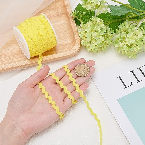 Miniatura 79 de GORGECRAFT 1 rollo de cinta RIC Rac de 27 yardas/82.0 ft para coser con flecos, 0.197 in/0.2 pulgadas para coser flores, boda, fiesta, cinta de Verde