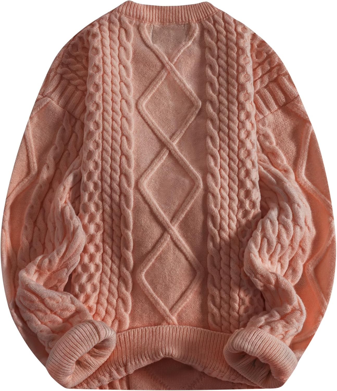 Aelfric Eden Oversized Knit Sweater Solid Vintage Pullover Sweater Unisex Woven Crewneck Knitted Tops - Image 2