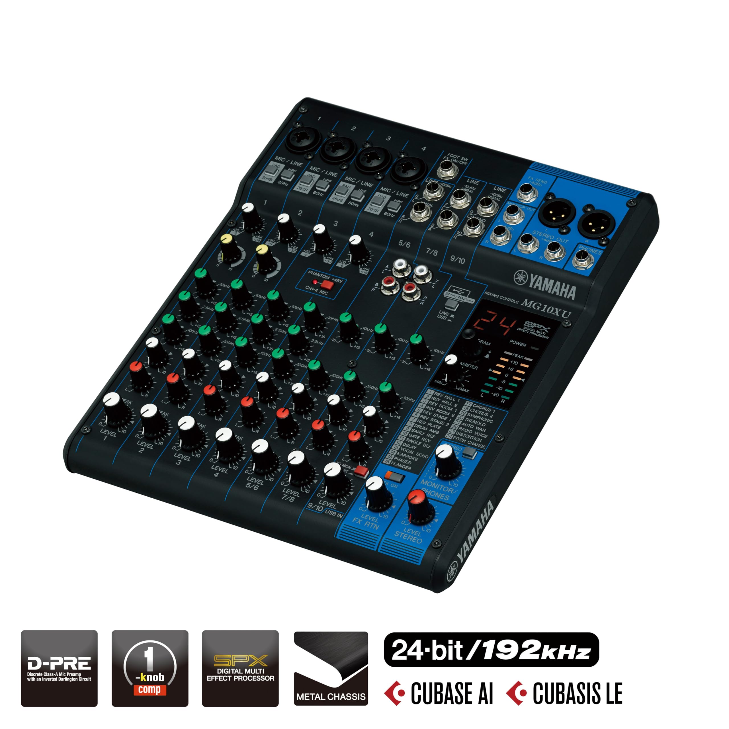 Amazon.com: YAMAHA MG10XU 10-Input Stereo Mixer with Effects