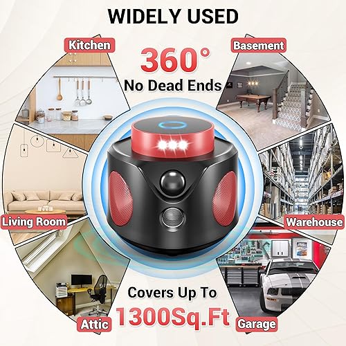 Miniatura 8 de Repelente de ratones con enchufe ultrasónico, repelente de ratones para interiores, repelente de plagas ultrasónico 2025, repelente ultrasónico de