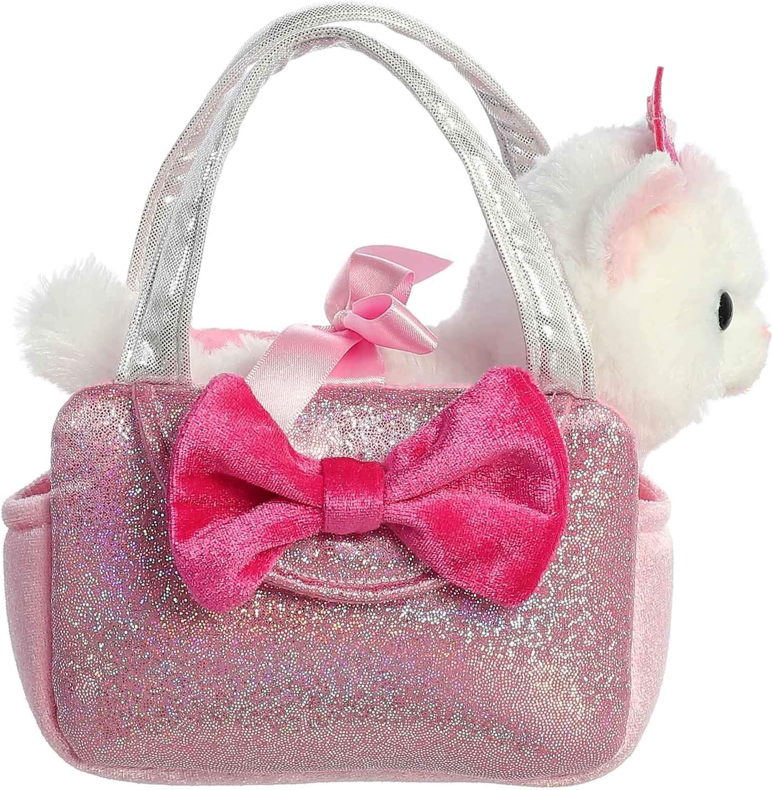 Aurora Fancy Pals 7" Trendy Sparkle Pink Fashionable Stuffed Animal