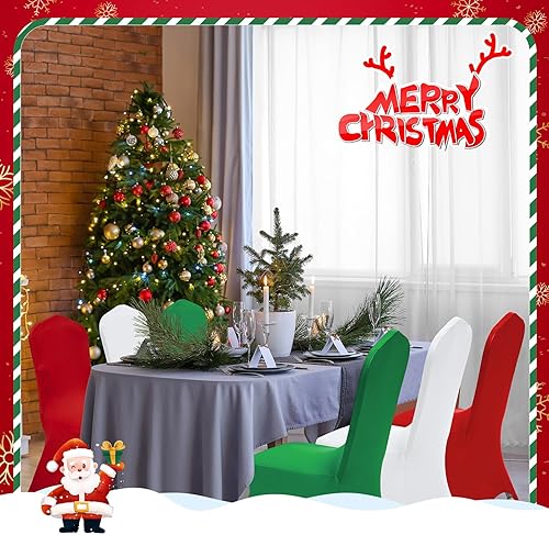 Vista 13 de Oudain 12 fundas para sillas plegables universales de elastano, lavables, extraíbles, elásticas, protectoras para decoración de fiestas (serie azul)