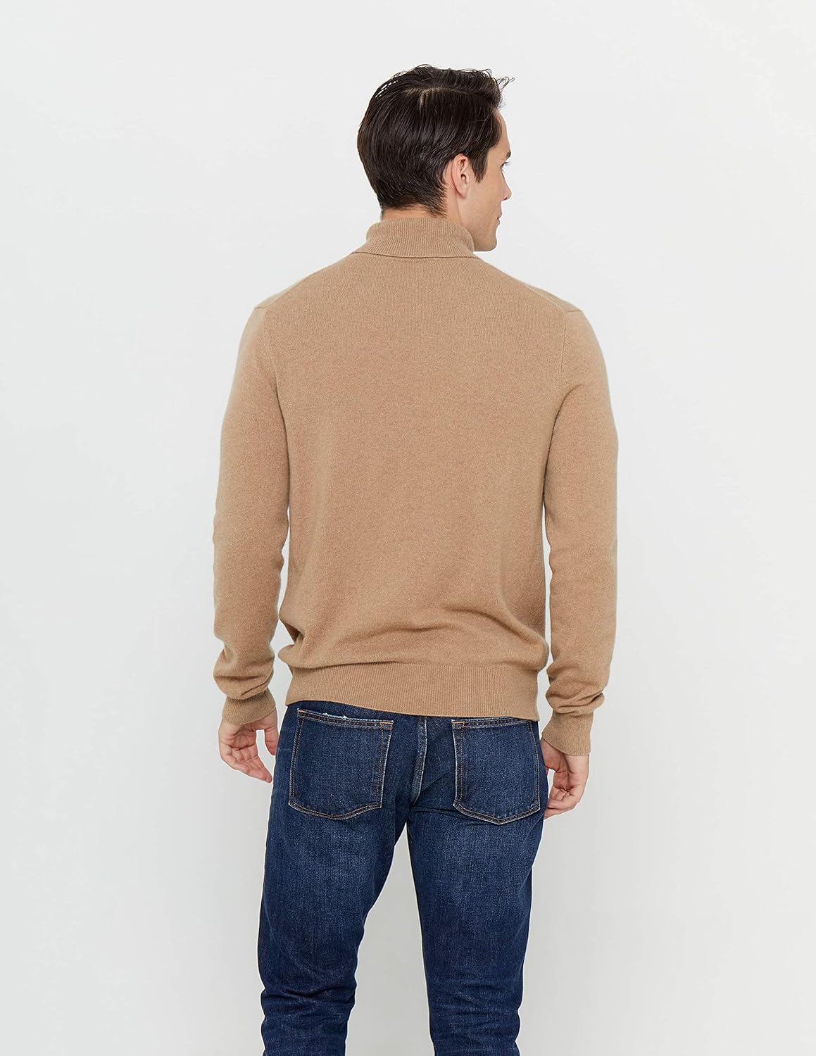 State Cashmere Men's Essential Turtleneck Sweater 100% Pure Cashmere Classic Long Sleeve Pullover - Image 3