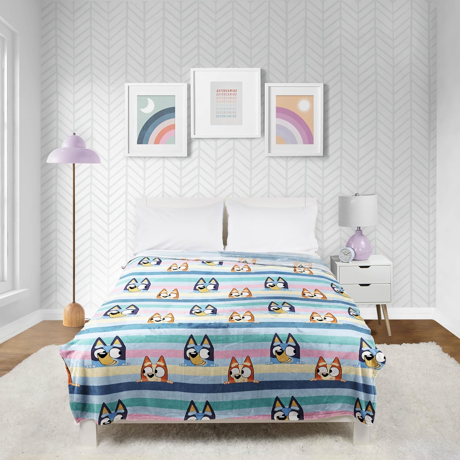 Jay Franco Plush Throw Blanket – 46" x 60" Inch Cartoon Kids Soft & Cozy Fleece Throw for Bedroom & Couch Décor, Official Licensed Product, Multi - Bluey - Image 6