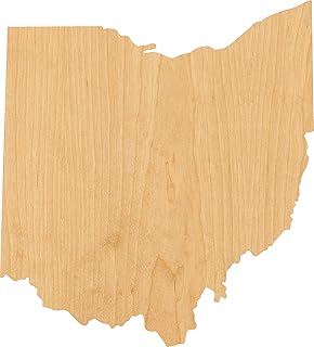Ohio Laser Cut Out Wood Shape Craft Supply - 4 Inch