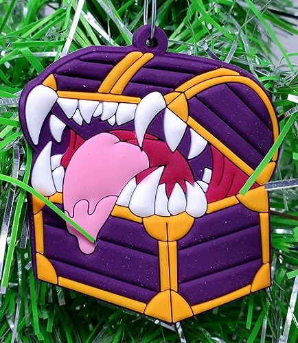 Miniatura 2 de Juego de 6 adornos navideños con temática de juego de rol de Dungeons and Dragons D&D (diseño inastillable)