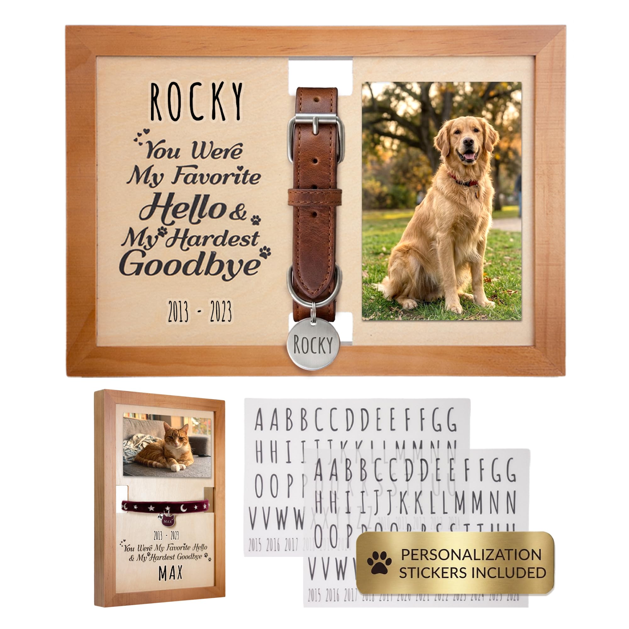 Personalised Wooden Frame Dog Memorial Gifts for Loss of Dog Sympathy Gift โ image 1