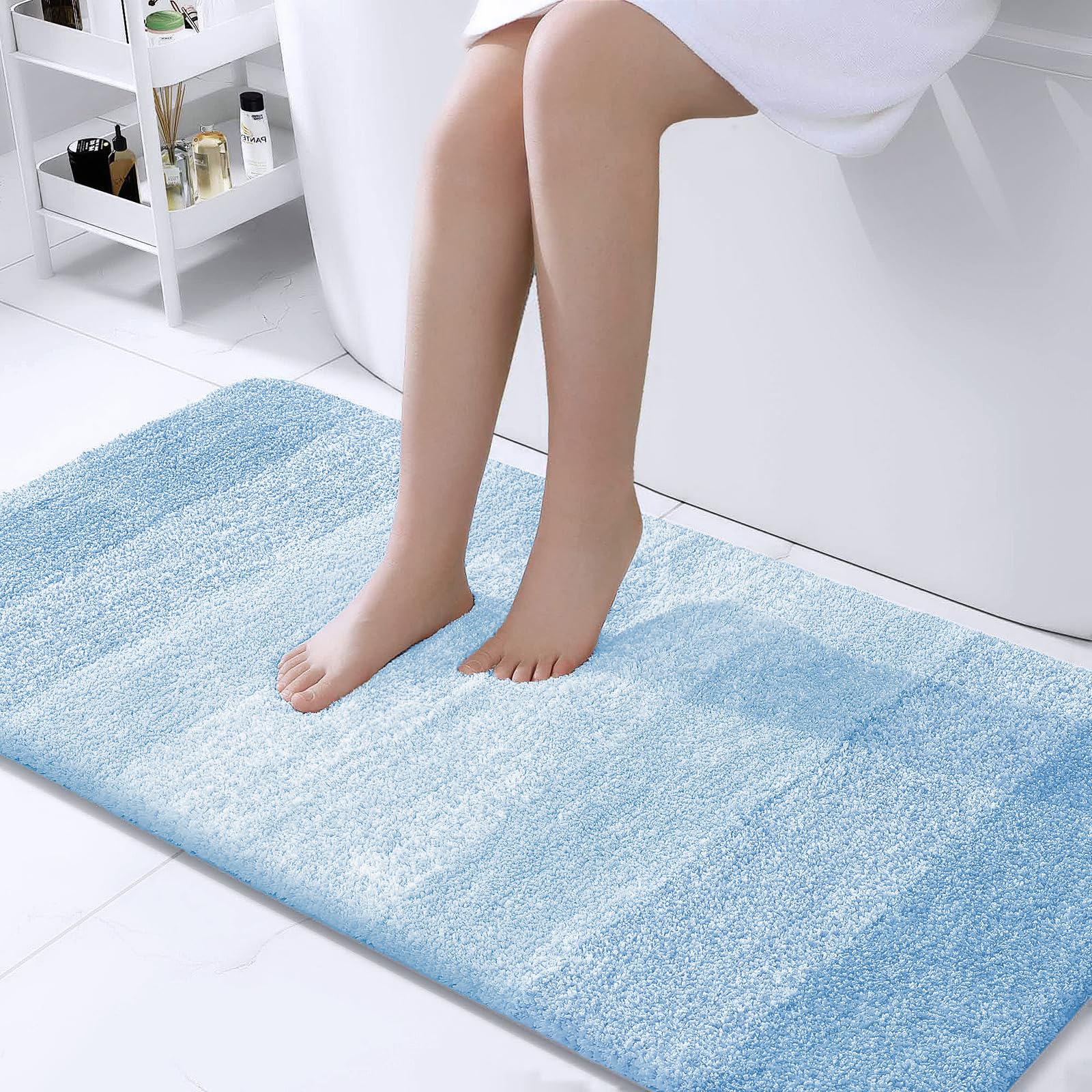 OLANLY Bathroom Runner Rug 40x24, Extra Soft Absorbent Microfiber Bath Rugs