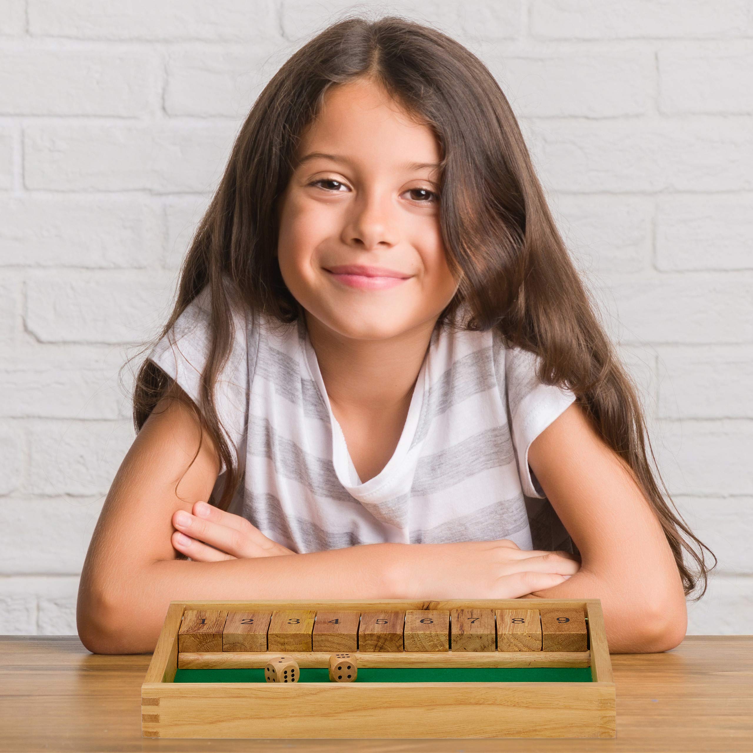 Relaxdays Shut The Box 9 - Jeu De Dés En Bois Classique Lot De 2 Joueurs Version Allemande