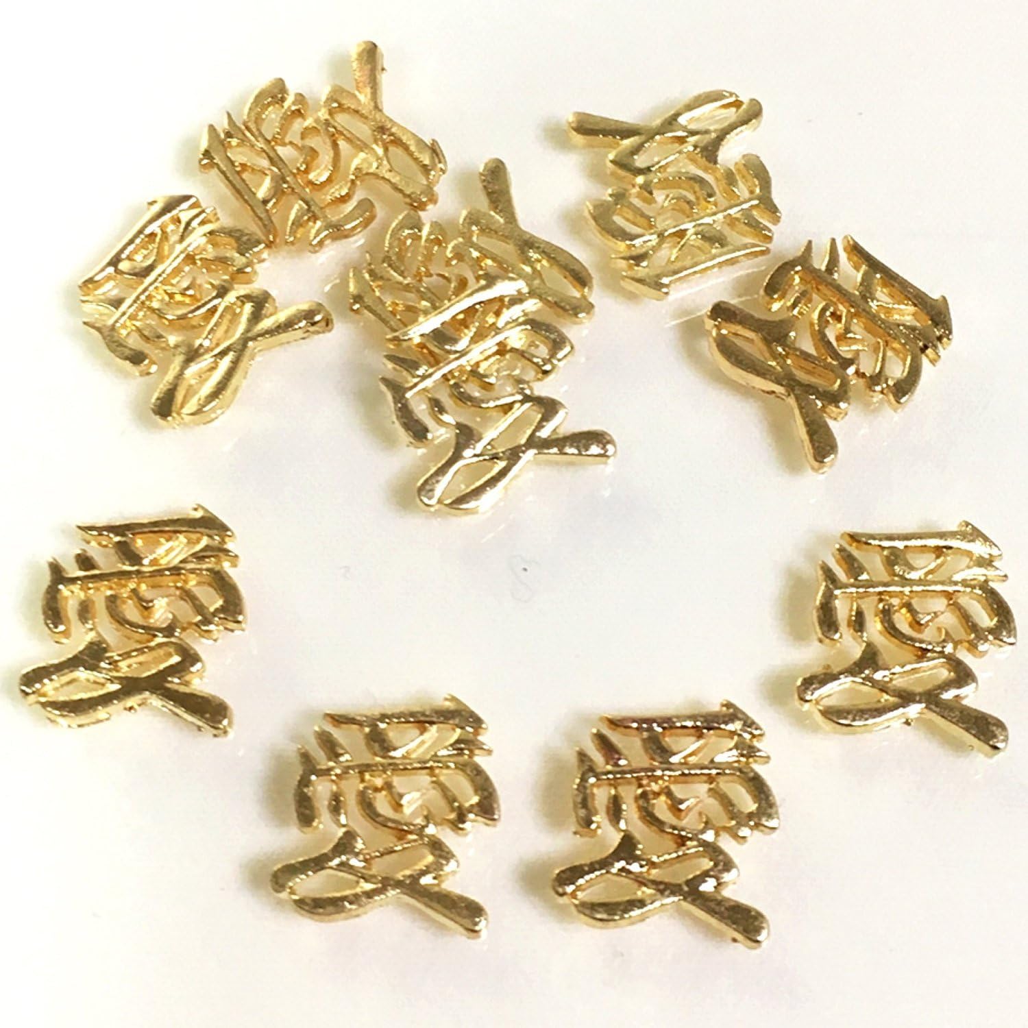 Kanji love Japanese style charm 4 pieces