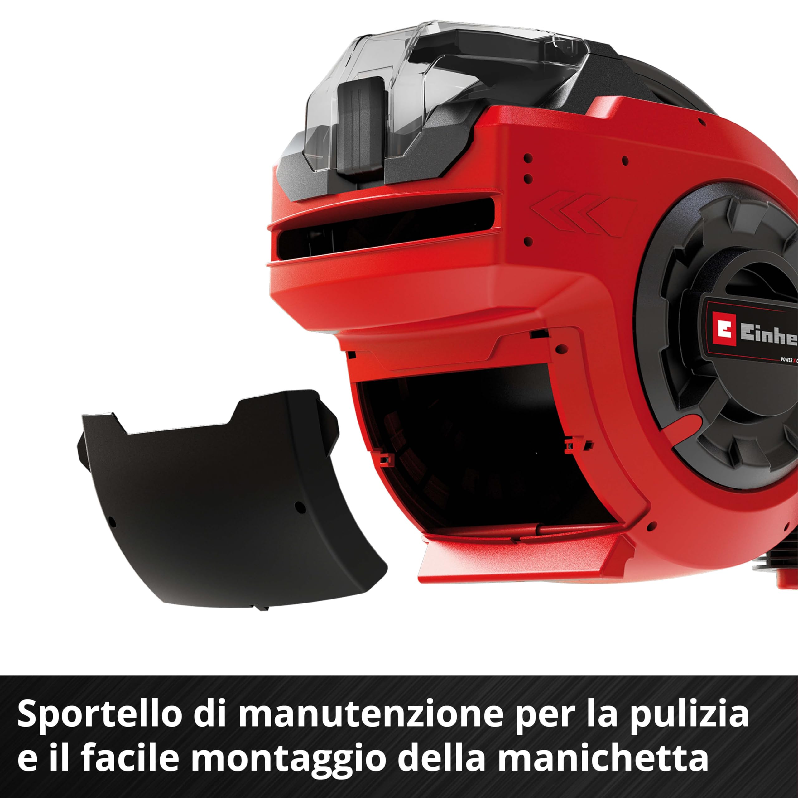 Einhell Tamburo avvolgitubo a batteria GE-HR 18/30 WH Li-Solo (18 V, avvolgitubo automatico, orientabile a 180°, supporto a parete, tubo di collegamento da 1,5 m, senza batteria e senza tubo)
