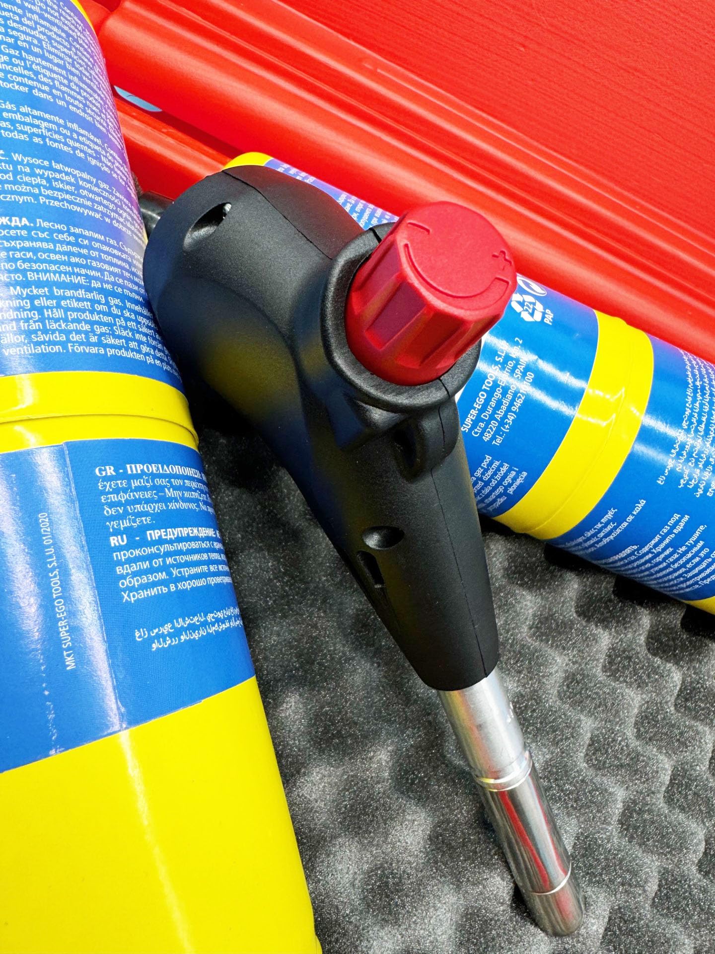Soplete Profesional a Gas | Kit Soplete + 2 Recambios de Gas 400gr | Kit Profesional de Soldadura
